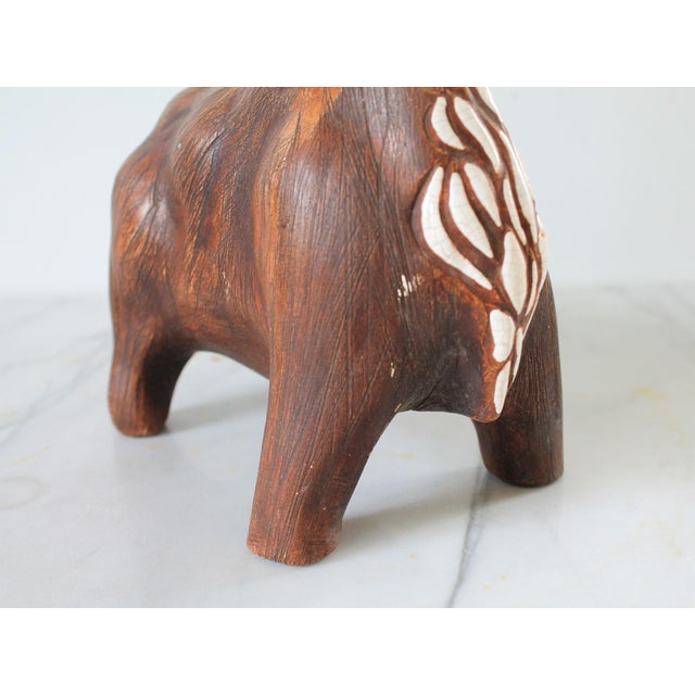 Mid-Century Ceramic Pottery Ram Figure For Sale - Image 10 of 12
