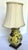 Yellow Vintage Italian Porcelain Table Lamp With Brass Pomegranate Handles For Sale - Image 8 of 15