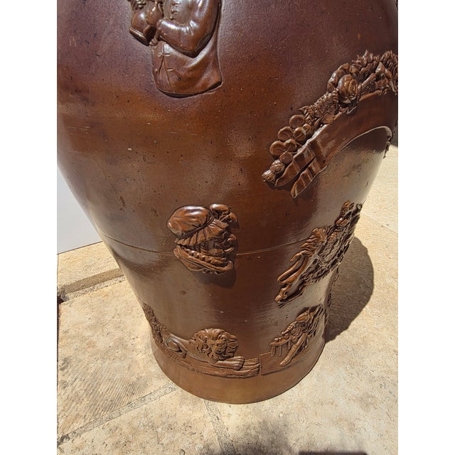 Extra Large Antique English Stoneware Storage Jar For Sale - Image 10 of 18