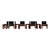 Mid-Century Modern Vintage Monk Chairs in Black Leather and Mahogany by Afra & Tobia Scarpa for Molteni, 1973, Set of 8 For Sale - Image 3 of 18