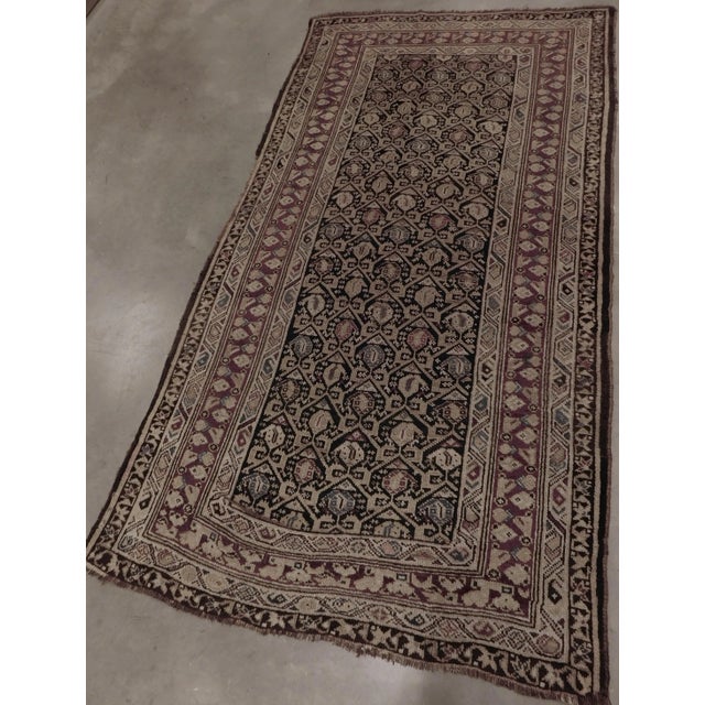Traditional Early 20th Century Antique Hand Made Wool Caucasian Rug For Sale - Image 3 of 13