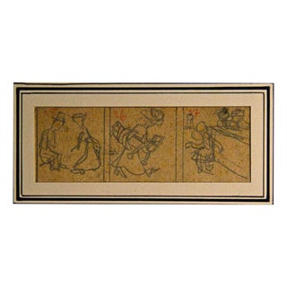 Gabriele Galantara, Cartoon 25, Drawing in Pencil, 1907 For Sale