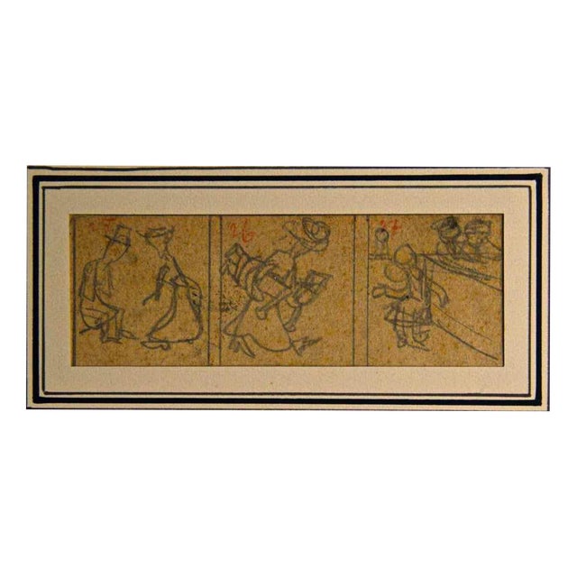 Gabriele Galantara, Cartoon 25, Drawing in Pencil, 1907 For Sale