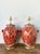 Chinoiserie Vintage Boho Floral Glazed Ceramic Lamps - A Pair For Sale - Image 3 of 12