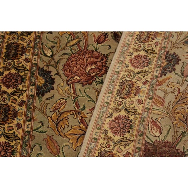 1980s 1980s Shabby Chic 1980's Heritage Lt. Tan/Blue Wool Rug - 4'0 X 6'0 For Sale - Image 5 of 8