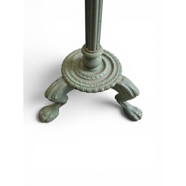 Metal Romanesque Revival Bronze Floor Lamp with Archaeological Green Patina, 1950s For Sale - Image 7 of 12