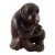 The Watchful Monkey: Early 20th Century Japanese Wood Carving of a Monkey For Sale