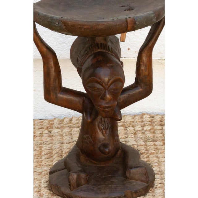 Antique African Luba Sculpture Stool For Sale - Image 4 of 11