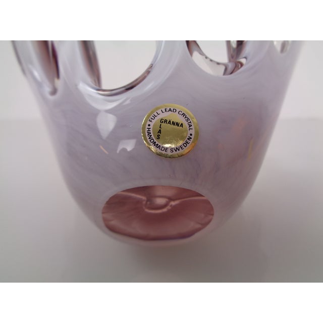 Handmade Crystal Glass Bowl from Gränna Glas, Sweden, 1970s For Sale - Image 16 of 18