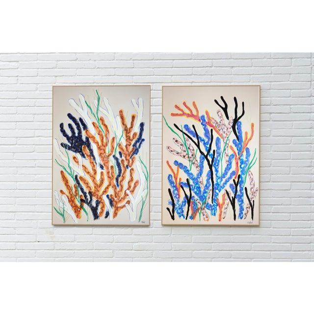 Illustration 2026, Illustration Botanics, Coral Reef Duo, Modern Seascape Painting on Watercolor Paper For Sale - Image 3 of 10