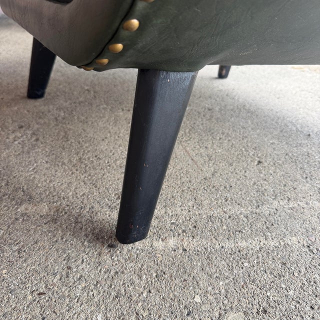 Pair of Sculptural Midcentury Lounge Chairs Italian Influence Oversized Wing Arms For Sale - Image 9 of 9