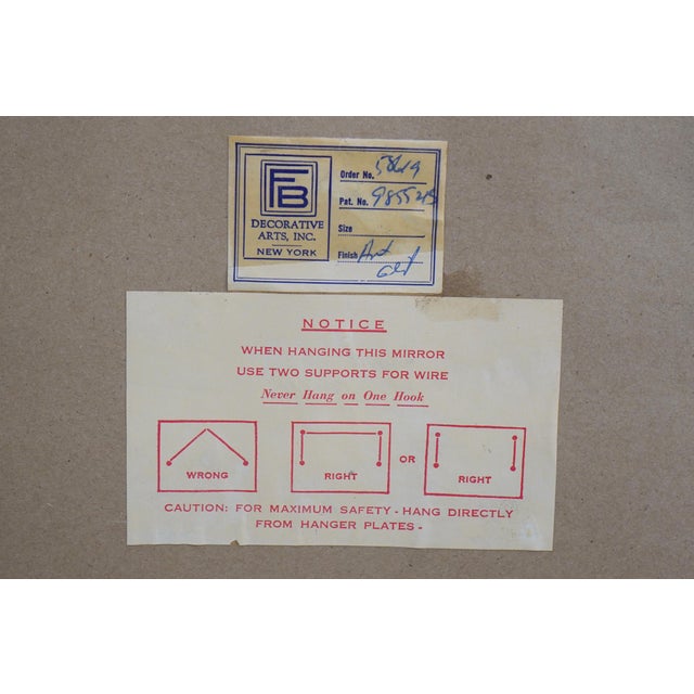 Friedman Brothers Gold Chinoiserie Wall Mirror For Sale - Image 9 of 9