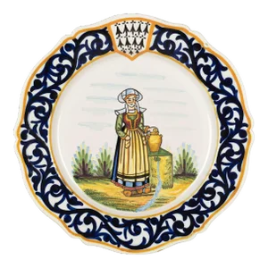 Henriot Quimper Faience Plate