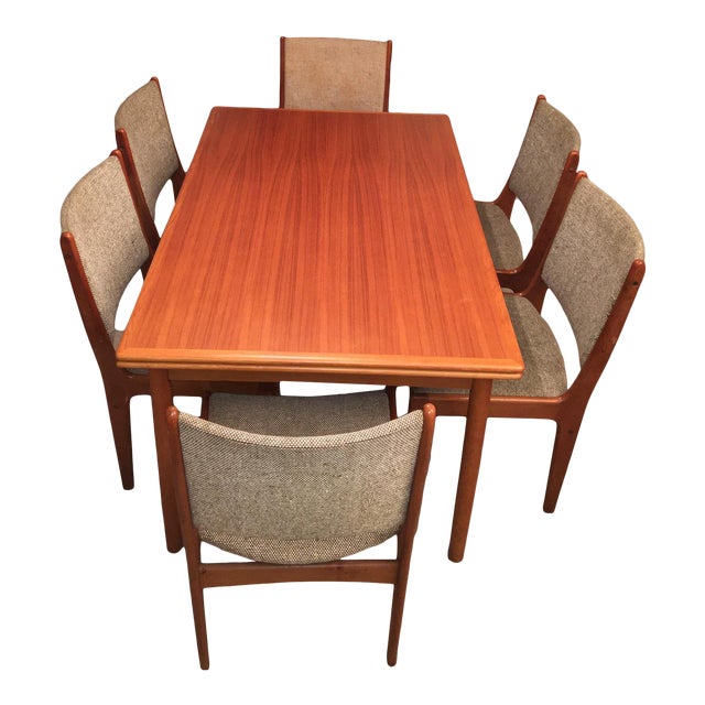 Mid Century Modern Danish Teak Dining Room Set Chairish