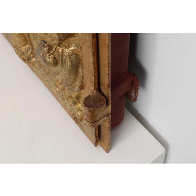 Neo‑Gothic Tabernacle Door with Gilded Bronze Last Supper Plaque, France, 1880 For Sale - Image 5 of 13