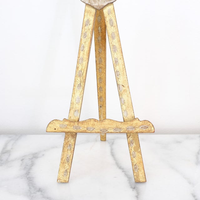 Traditional Vintage Italian Florentine Gilt Wood Display Easel For Sale - Image 3 of 4