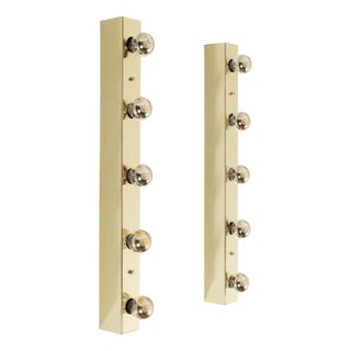 Brass Mirror Wall Lamps, Set of 2 For Sale