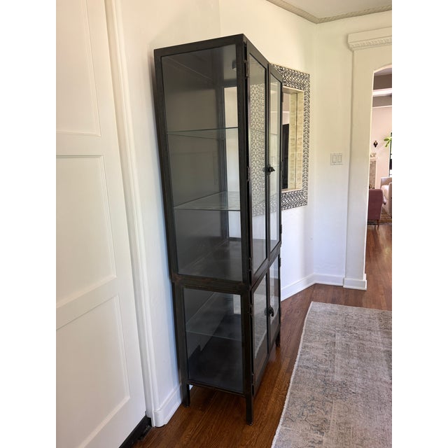 Industrial Industrial Iron & Glass Display Cabinet For Sale - Image 3 of 11