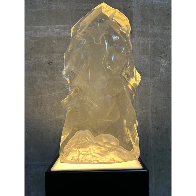 1990s Signed Frederick Hart Acrylic Resin Sculpture Echo of Silence 22" For Sale - Image 4 of 13