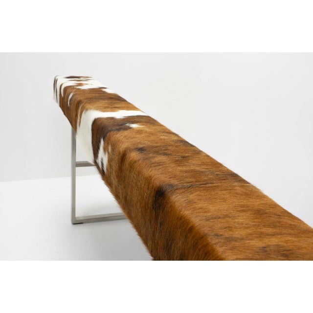 Swiss Design Permesso Bench in Cowhide from Girsberger, 2008 For Sale - Image 11 of 14