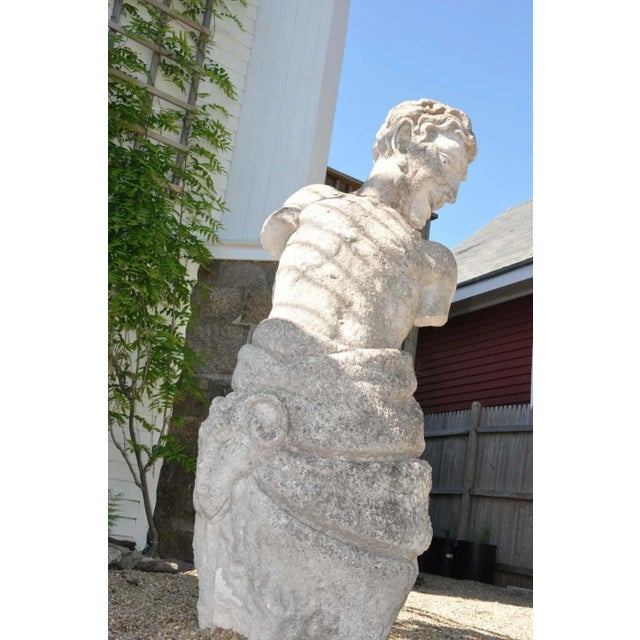 18th Century Baroque Sandstone Sculpture of Satyr Herm For Sale In Boston - Image 6 of 7