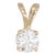 New 0.45ct Round Diamond Solitaire Pendant 14k Yellow Gold Small Drop For Sale