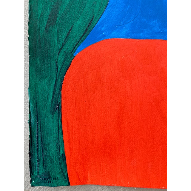 Early 21st Century Cubist Portrait in Mixed-Media on Paper by Outsider Artist For Sale - Image 4 of 6