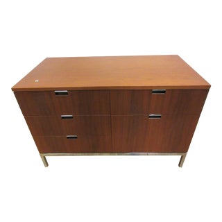 Vintage Florence Knoll Two-Position Wood Credenza For Sale