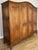 Vintage French Louis XVI Style Carved Oak 4-Door Armoire For Sale - Image 3 of 11