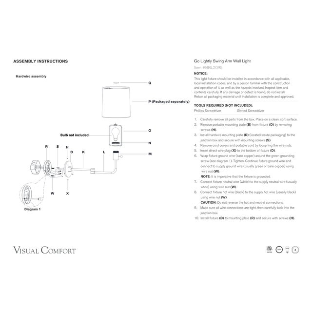 Visual Comfort Barbara Barry for Visual Comfort Signature Go Lightly Swing Arm Wall Light in Soft Brass with Bronze Shade For Sale - Image 4 of 5