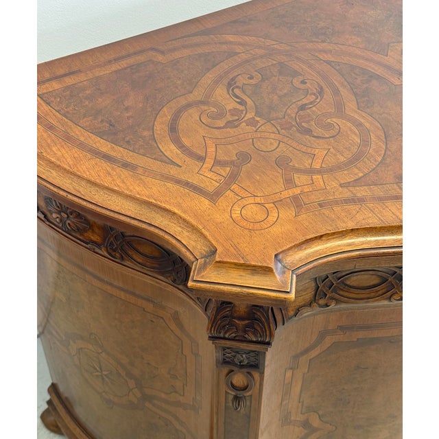 Brown Neo-Baroque Inlaid Cabinet in the style of Gerstel, 1920s For Sale - Image 8 of 11