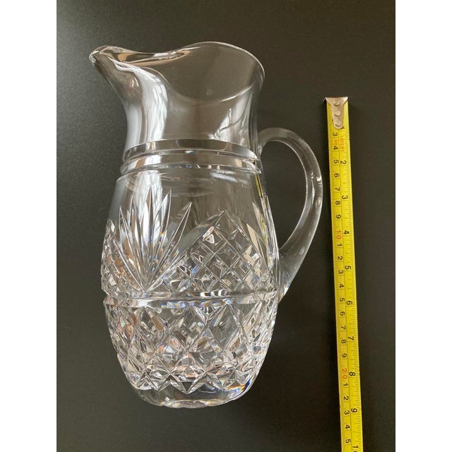 Early 20th Century Galway Irish Water Crystal Pitcher Blown Glass Design For Sale - Image 11 of 18