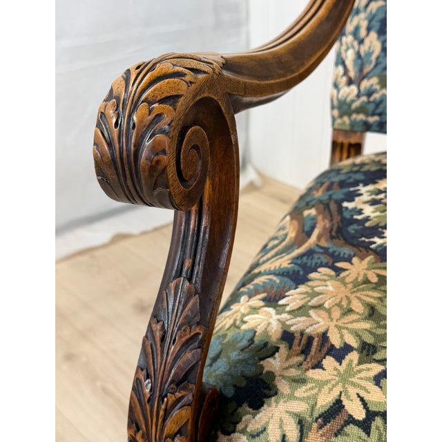 Newly Upholstered French Arm Chairs For Sale - Image 11 of 12