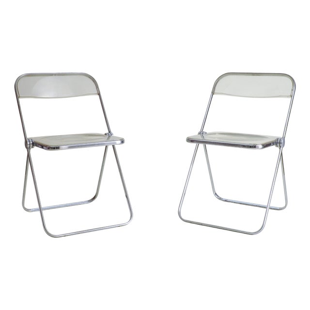 Set of Plia Folding Chairs by Giancarlo Piretti for Anonima Castelli, 1960s For Sale