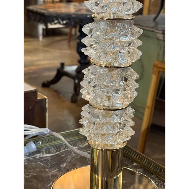 Early 21st Century Pair of Rostri Murano Glass Lamps For Sale - Image 5 of 7