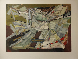 After Nicolas De Stael, Abstract Composition, Signed Lithograph
