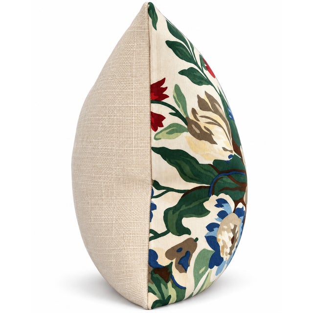 English Rare Vintage Brunschwig & Fils Vases Down and Feather Pillow 20 X 20 Inches For Sale - Image 3 of 3