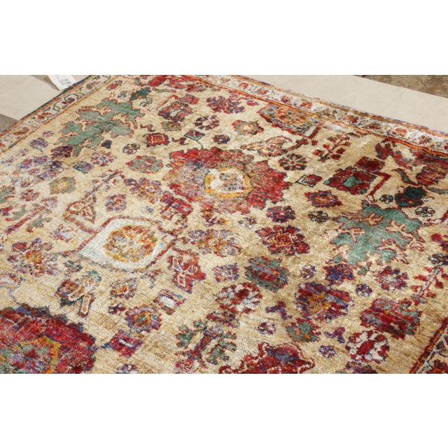 2010s Rug & Kilim’s Agra Inspired Modern Rug in Red, Beige-Brown Floral Pattern For Sale - Image 5 of 10