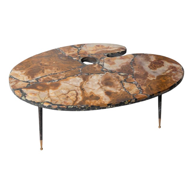 Painter's Palette Marble Coffee Table For Sale