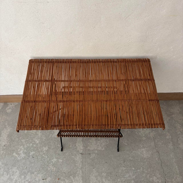 Wicker Coffee Table with Magazine Rack For Sale - Image 3 of 6