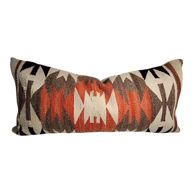 Early 20th Century Hand Woven Bolster Pillow Center Eye For Sale