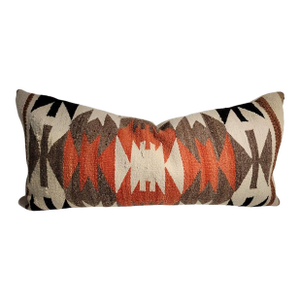 Early 20th Century Hand Woven Bolster Pillow Center Eye