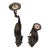 Vintage MCM Cast Iron Crane Heron Candlestick Holders Turtle Base Japan Pair For Sale - Image 9 of 18