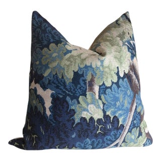 English Traditional Cowtan and Tout “Richmond” 24" Pillow in Blue - Single For Sale