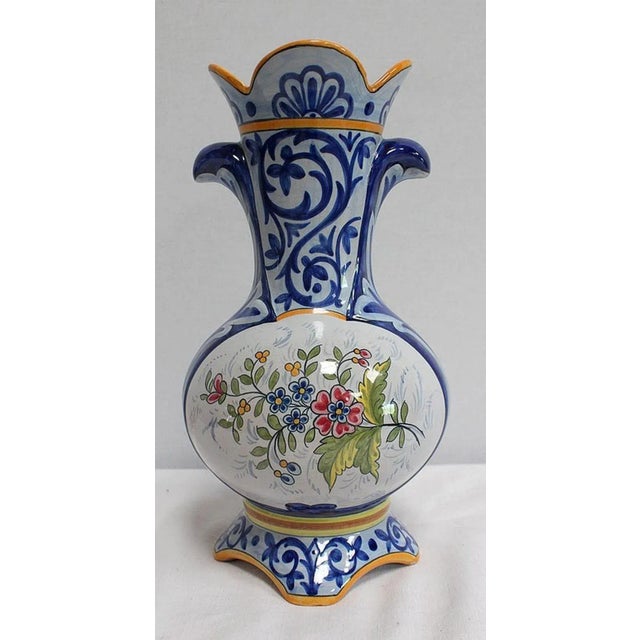 Earthenware Vases from Quimper, Late 1800s, Set of 2 For Sale - Image 16 of 18