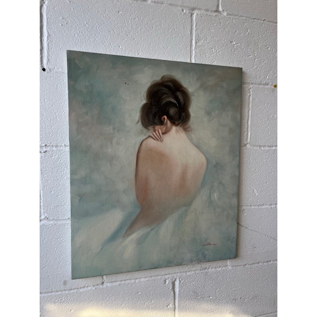 Figurative Mid-Century Figurative Oil Painting of Female Nude, Signed Williams For Sale - Image 3 of 9