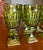 Glass 1960s Mid-Century Modern Avocado Green Diamond Point Goblets – Elegant Set of 6 For Sale - Image 7 of 14