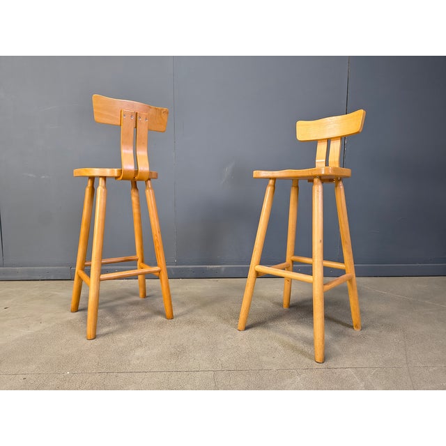 Mid-Century Brutalist Bar Stools, 1960s, Set of 6 For Sale - Image 4 of 15