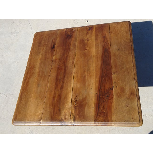 19th Century Square Walnut Pedestal Table For Sale - Image 6 of 18