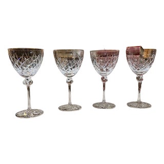 Crystal Stemmed Bolero Model Glasses from Daum, Set of 4 For Sale